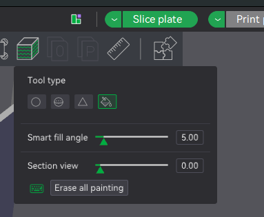 Fuzzy Skin painter – options panel (example view 4).
